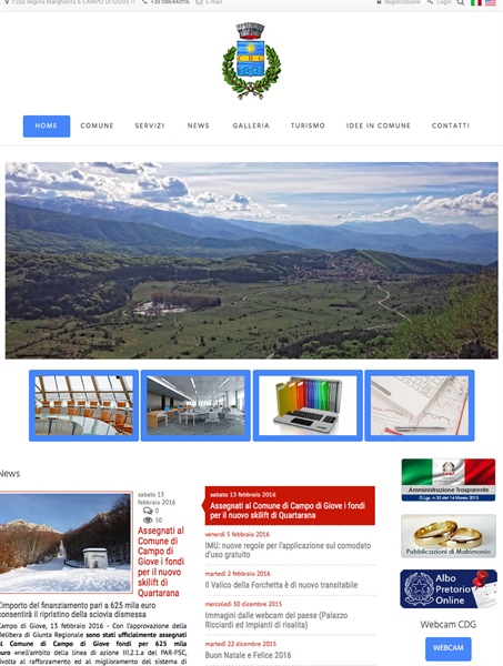 On-line la nuova versione del sito web istituzionale del Comune di Campo di Giove