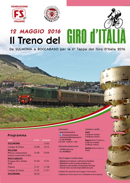 Da Sulmona a Roccaraso (passando per Campo di Giove) con il "Treno del Giro d'Italia"