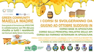 NOTICE - TRAINING COURSES FOR BEEKEEPERS GREEN COMMUNITY MAIELLA MADRE