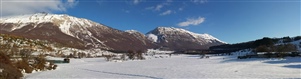 View at 180 degree of Majella with snow