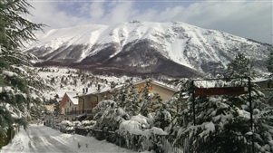 View of snow-covered Majella
